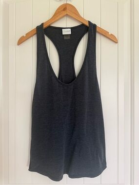 Bombshell Blue Heathered Racerback Workout Tank Top Athletic Activewear Medium
